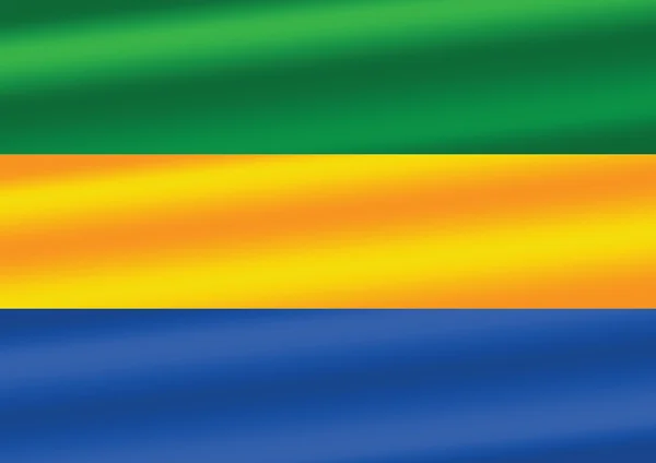 Drapeau national du Gabon thèmes idée design — Image vectorielle