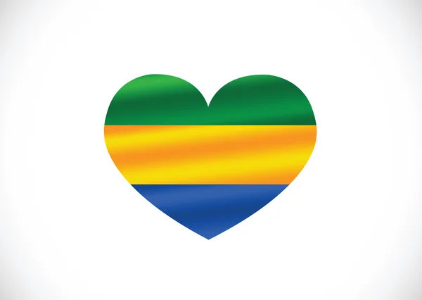 Nationale vlag van gabon thema's idee design — Stockvector