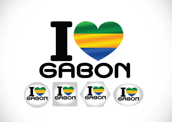 Flaga Gabonu tematy pomysł projektu — Wektor stockowy