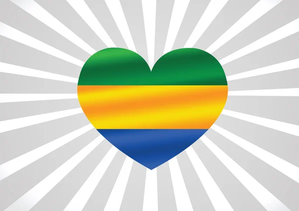 Drapeau national du Gabon thèmes idée design — Image vectorielle