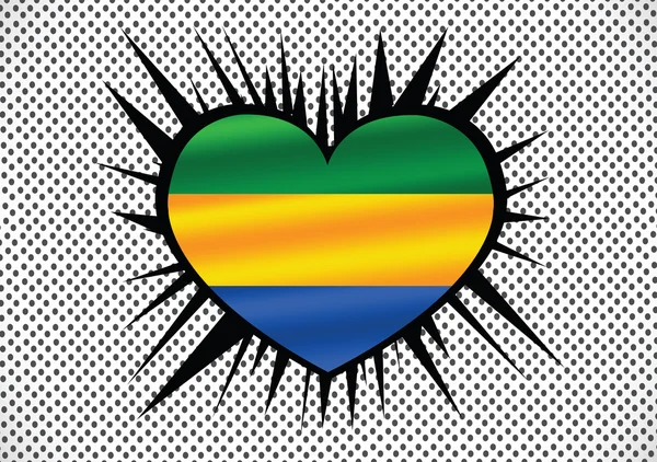 Bandera Nacional de Gabón temas idea diseño — Vector de stock