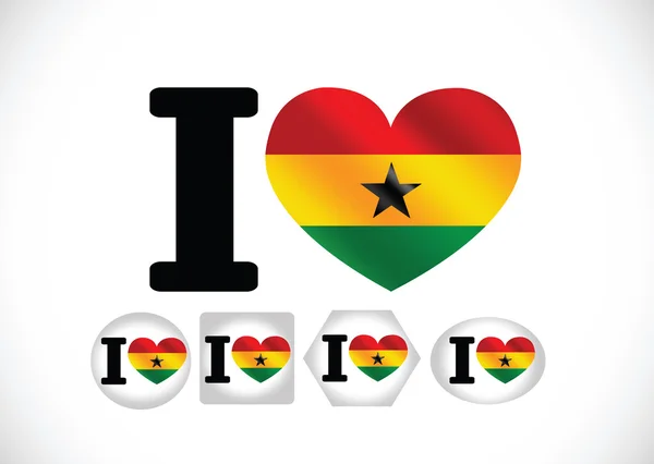 Flaga Ghany tematy pomysł projektu — Wektor stockowy