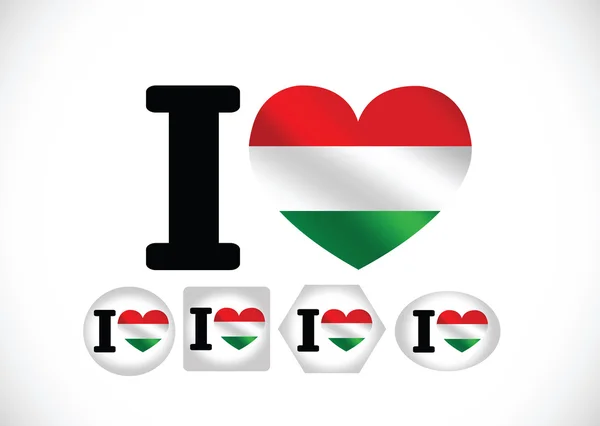Bandiera nazionale dell'Ungheria temi idea design — Vettoriale Stock
