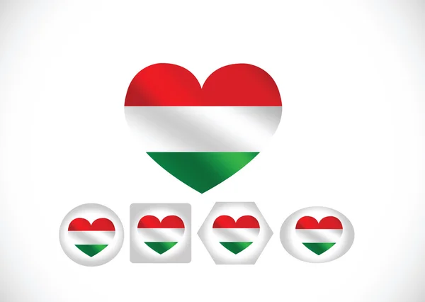 National flag of Hungary themes idea design — Stock Vector