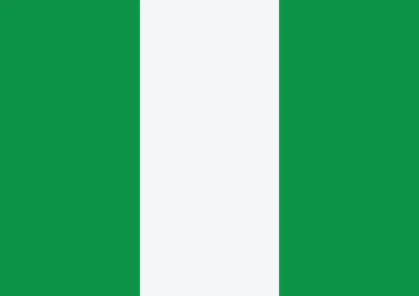 Nigeria flagga — Stock vektor