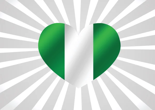 Nigeria flag themen ideendesign — Stockvektor