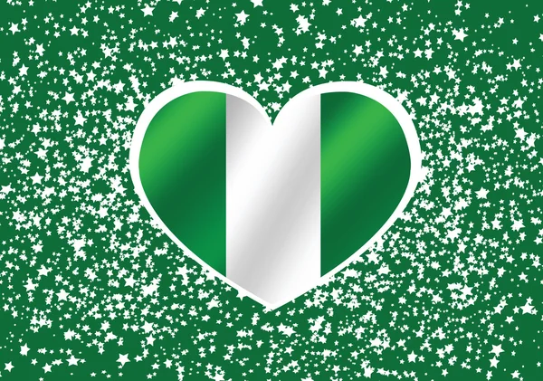 Nigeria flagga teman idé design — Stock vektor