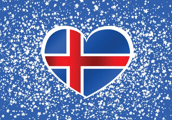 National flag of Iceland themes idea design — Stock Vector