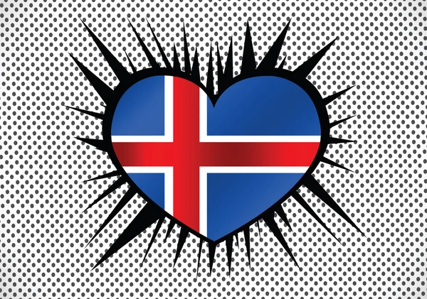Drapeau national de l'Islande thèmes idée conception — Image vectorielle