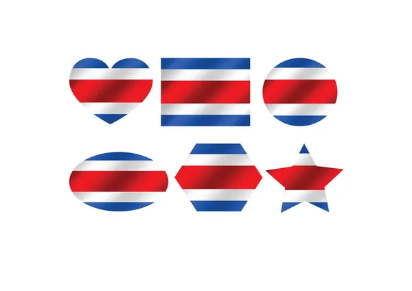 코스타리카의 국기 주제 아이디어 설계 — 스톡 벡터