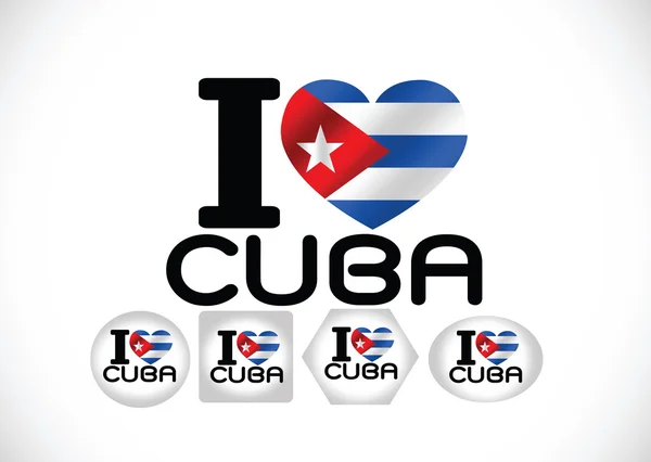 Cuba flag themes idea design — Stock Vector