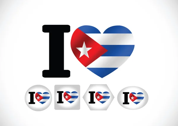 Cuba vlag thema 's idee ontwerp — Stockvector