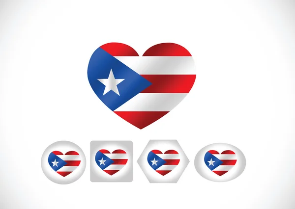 Puerto Rico flag themes idea design — Stock Vector