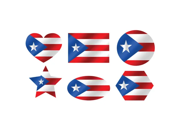 Πουέρτο Ρίκο σημαία θέματα ιδέα σχεδιασμού — Διανυσματικό Αρχείο
