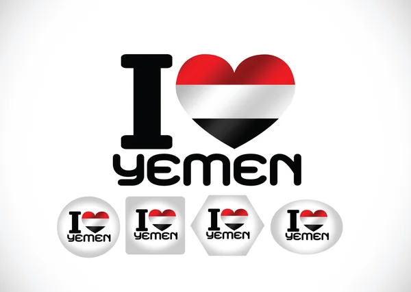 Bandera de Yemen temas idea diseño — Vector de stock