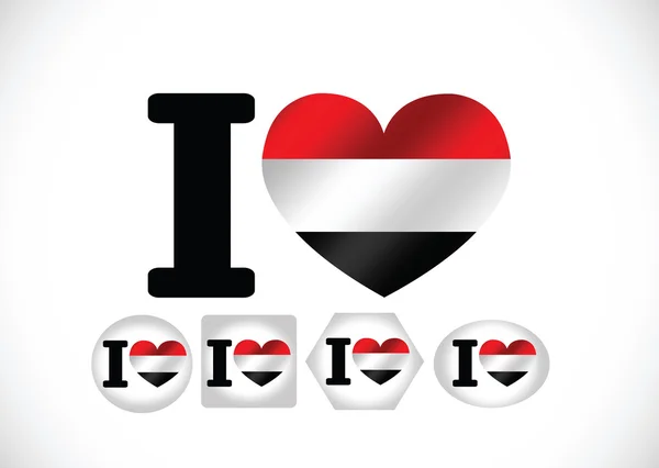 Flagge des Jemen Themen Ideendesign — Stockvektor