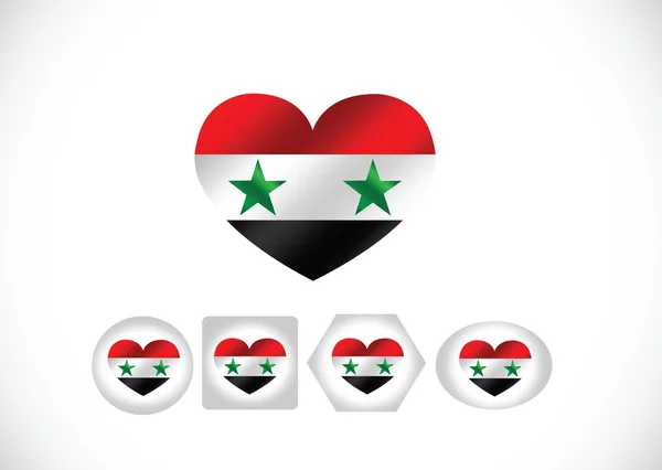 Bandera de Siria temas idea diseño — Vector de stock