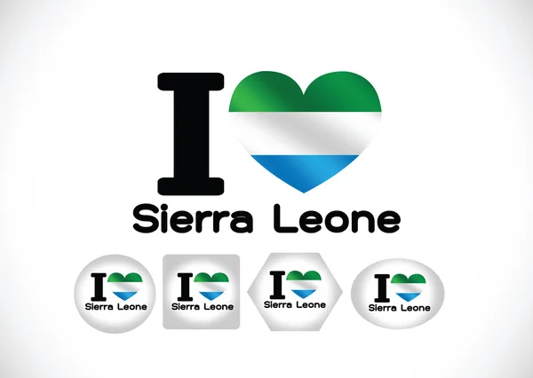 Sierra leone flag themen ideendesign — Stockvektor