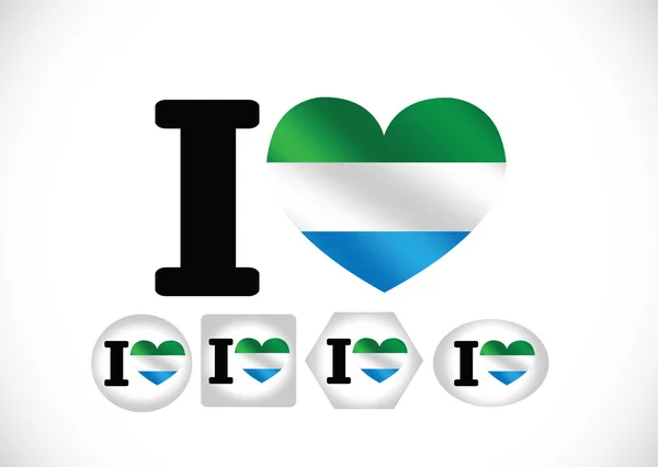 Sierra Leone drapeau thèmes idée conception — Image vectorielle