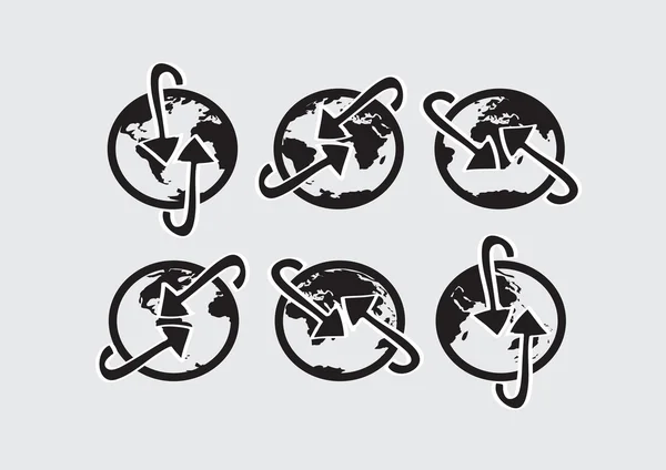 Globus Erde Vektor Symbole Themen Idee Design — Stockvektor