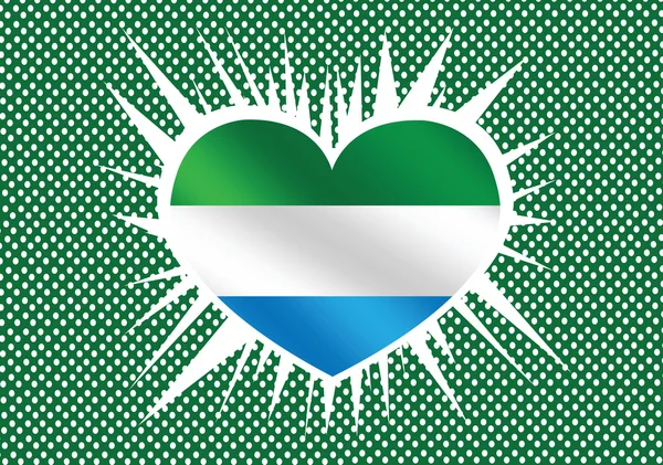 Sierra Leone drapeau thèmes idée conception — Image vectorielle