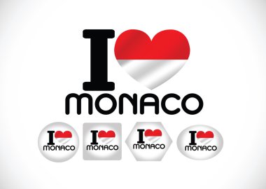 monaco temaları fikri tasarımı ulusal bayrak