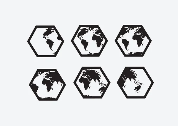 Globus Erde Vektor Symbole Themen Idee Design — Stockvektor