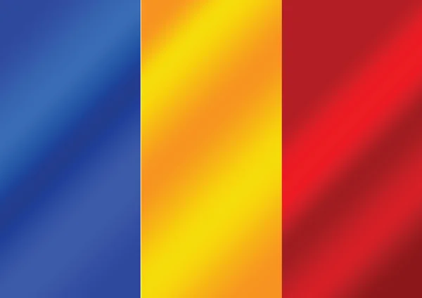 Desenho da bandeira do Chade — Vetor de Stock