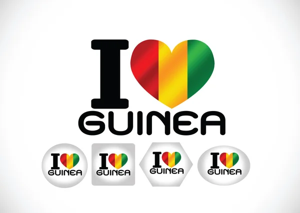 Guinea flag icon design — Stock Vector