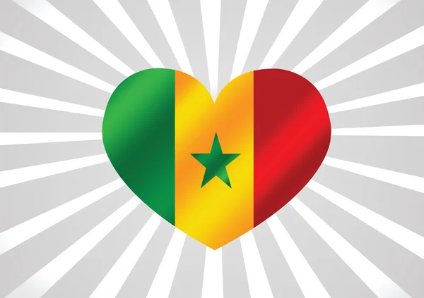 Desain ikon bendera Senegal - Stok Vektor