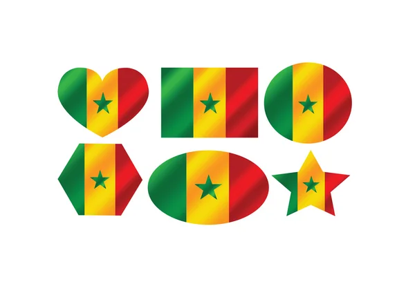 Senegal flag icon design — Stock Vector
