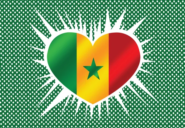 Desain ikon bendera Senegal - Stok Vektor