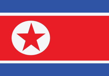 North Korea flag themes idea design clipart