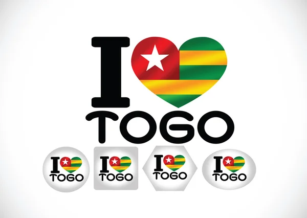 Togo flag themes idea design — Stock Vector