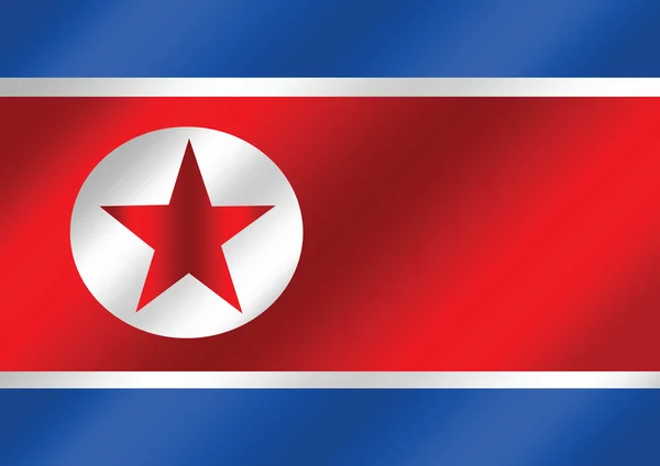 Nordkoreanske flaggtemaer - idedesign – stockvektor