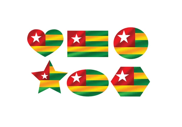토고 국기 테마 아이디어 디자인 — 스톡 벡터