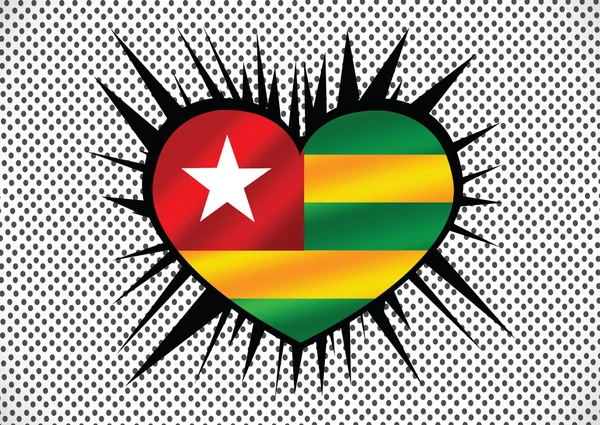 Togo flag themes idea design — Stock Vector