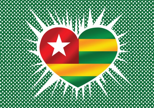 Togo vlag thema's idee design — Stockvector