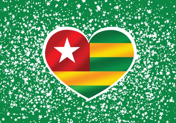 Togo flagge themen ideendesign — Stockvektor