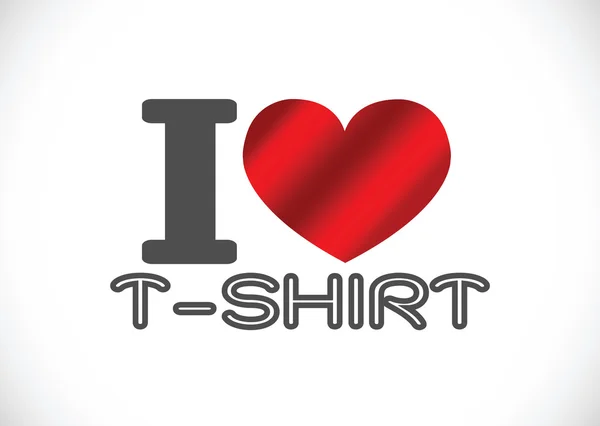 I Love T-shirt vector ilustración — Archivo Imágenes Vectoriales