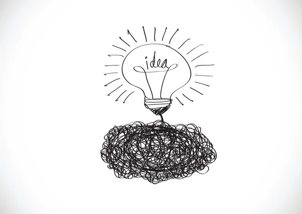 Concetto di idea ispirato forma lampadina vettoriale — Vettoriale Stock