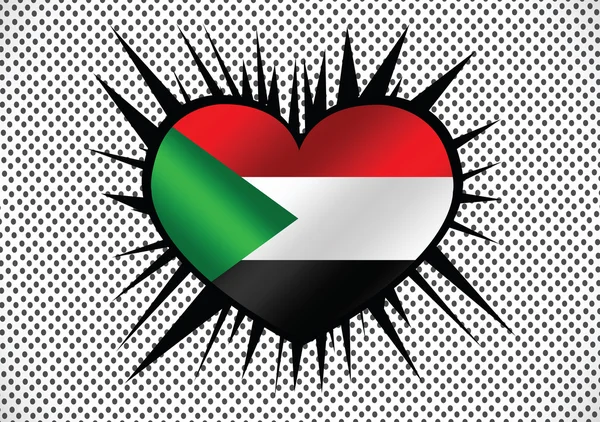 Bandera de Sudán temas idea diseño — Vector de stock