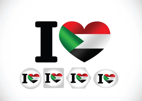 Flag of Sudan themes idea design — Stock Vector