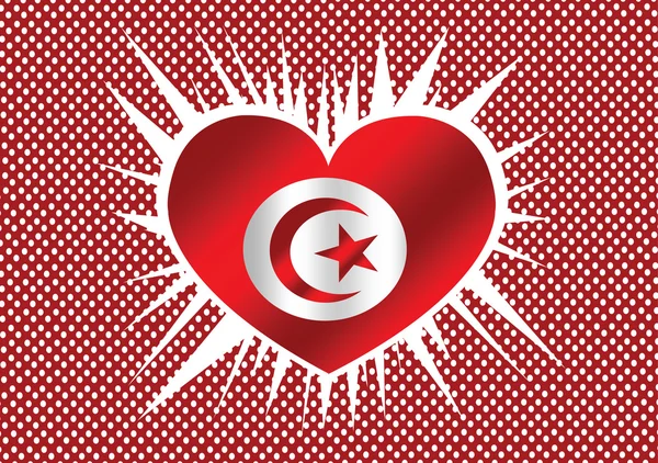 Tunisias flagg - idedesign – stockvektor