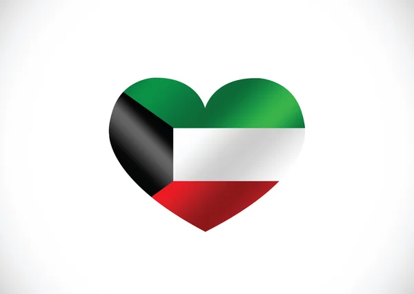 쿠웨이트 국기 아이콘 테마 아이디어 디자인 — 스톡 벡터