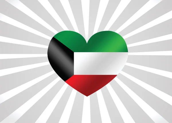 Kuwait Flagge Symbole Thema Idee für Design — Stockvektor