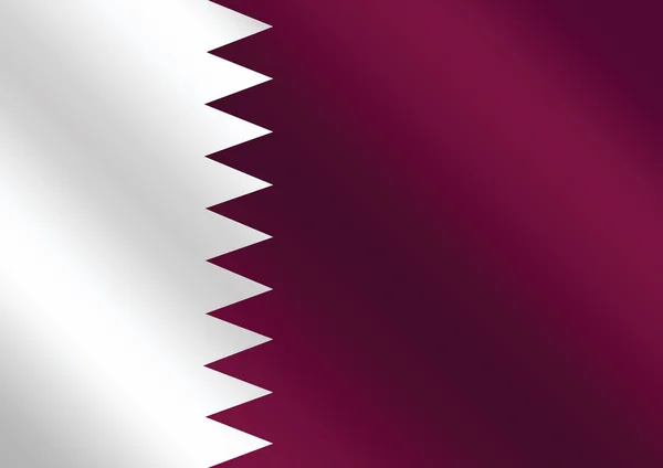 Nationale vlag van qatar thema's idee design — Stok Vektör