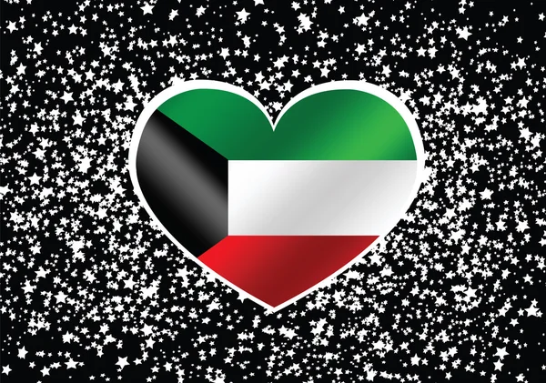 Kuwait Flagge Symbole Thema Idee für Design — Stockvektor
