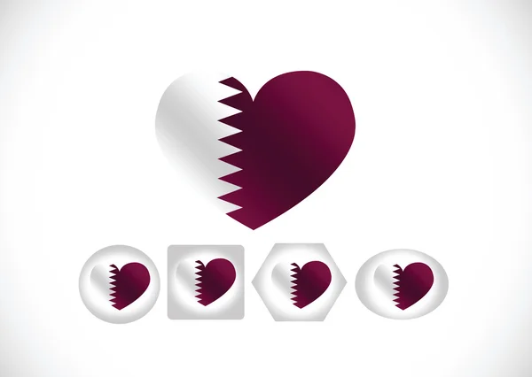 Nationale vlag van qatar thema's idee design — Stok Vektör