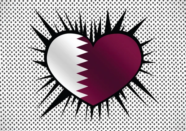 National flag of Qatar themes idea design — Stock Vector